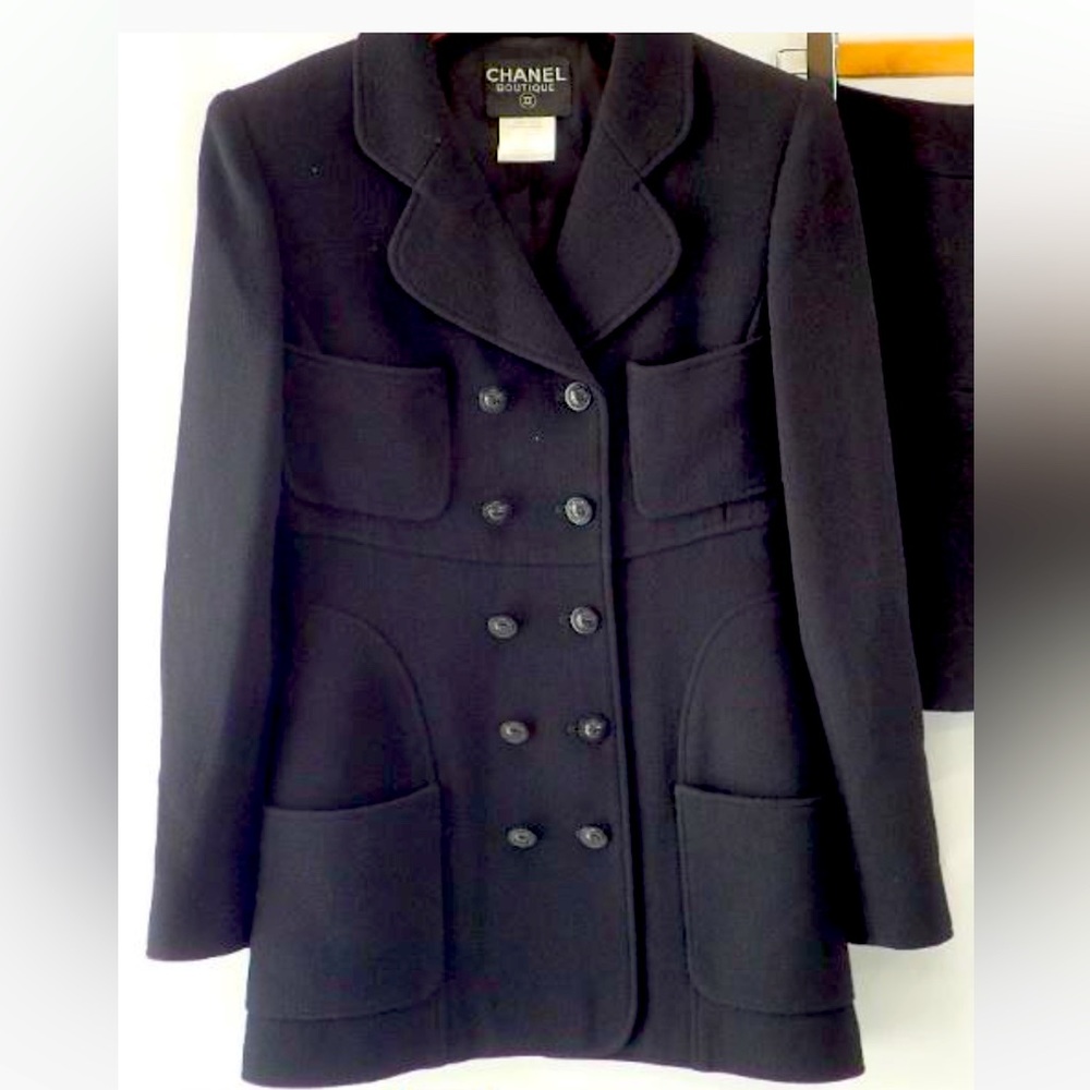 Chanel Boutique Bergdorf Goodman Wool Coat Size 38FR